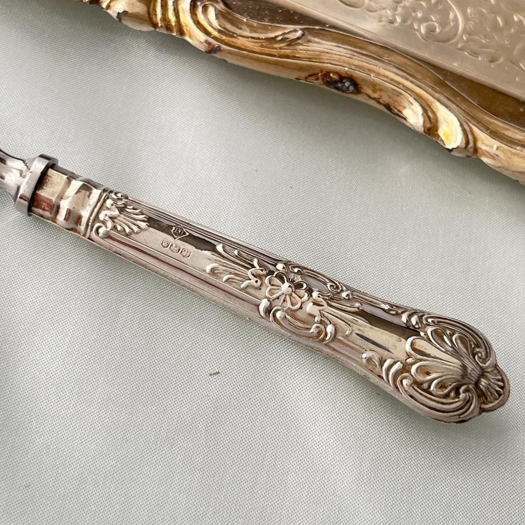 【Harrison Brothers】 【純銀ハンドル】プレザーブスプーン