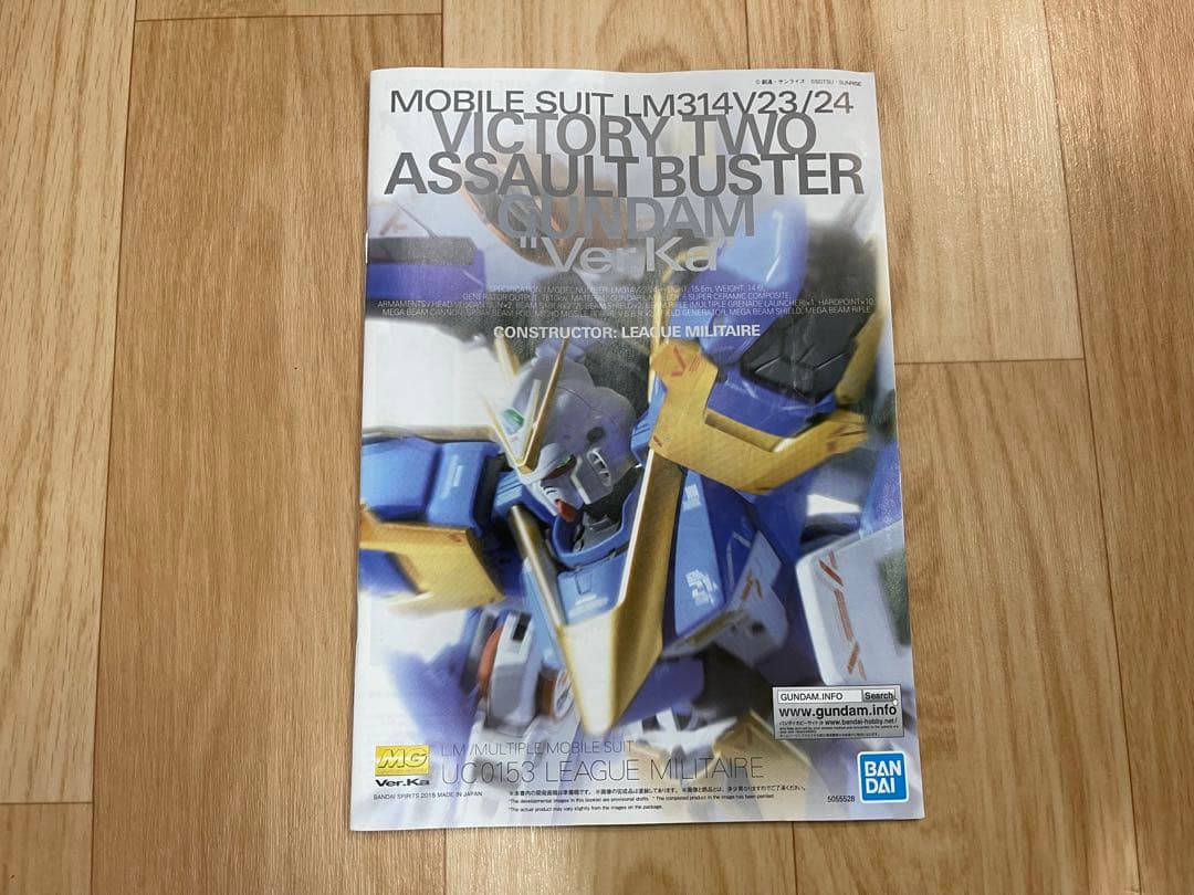 MG V2アサルトバスターガンダム　チタニウムフィニッシュ(組立済)+光の翼