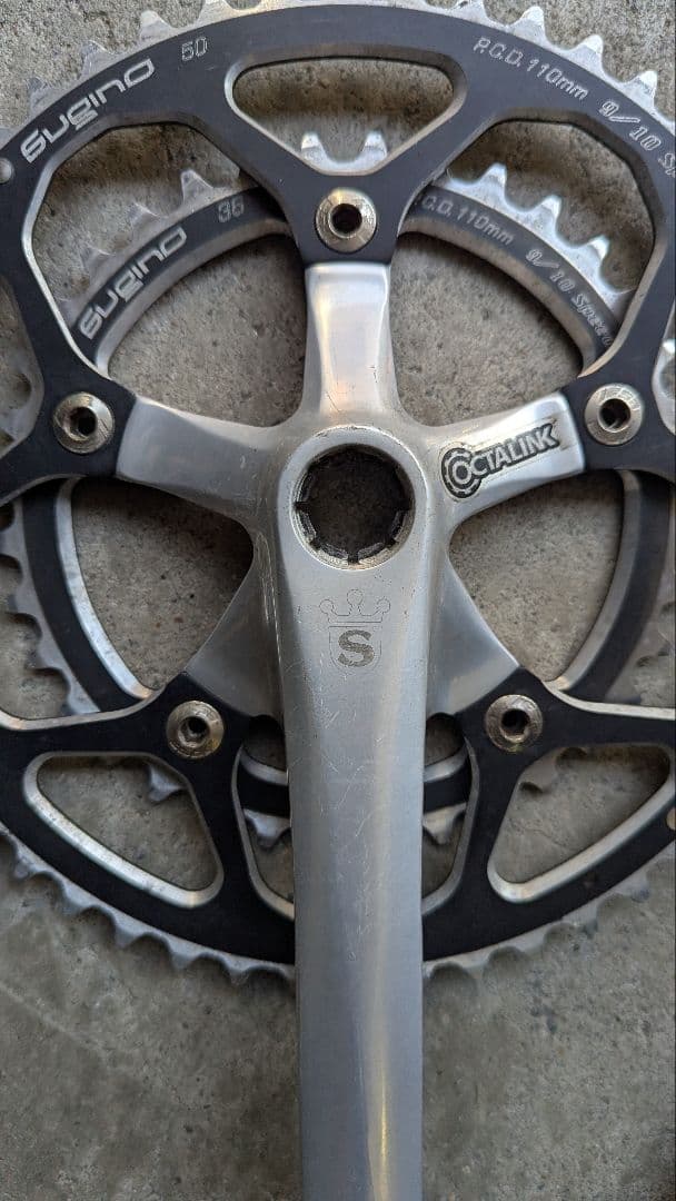 軽量 レア Sugino スギノ コスペア 50/36 コンパクト110pcd