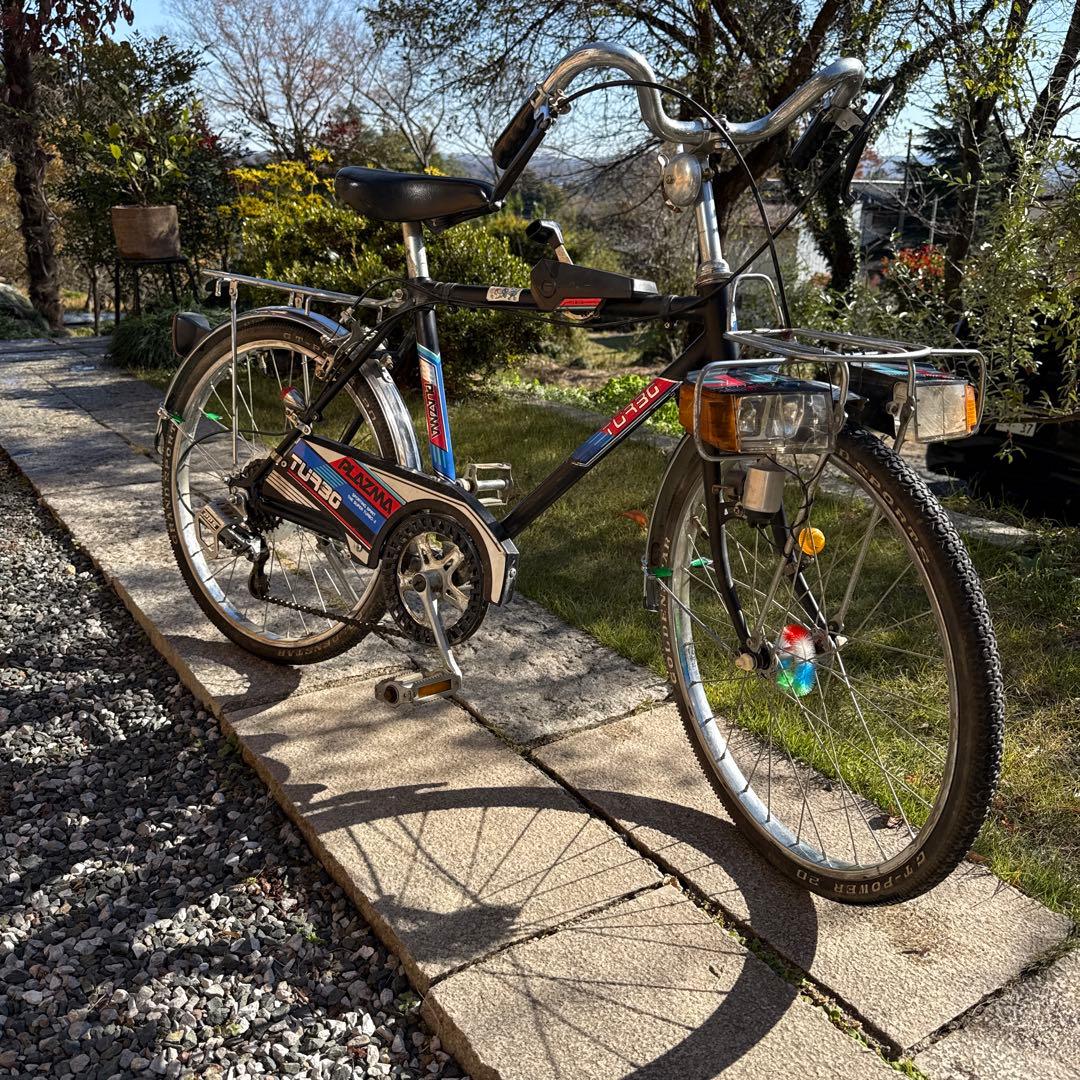 昭和レトロ自転車　当時物　20インチ　デコチャリベース車　ガレージ飾り時代自転車