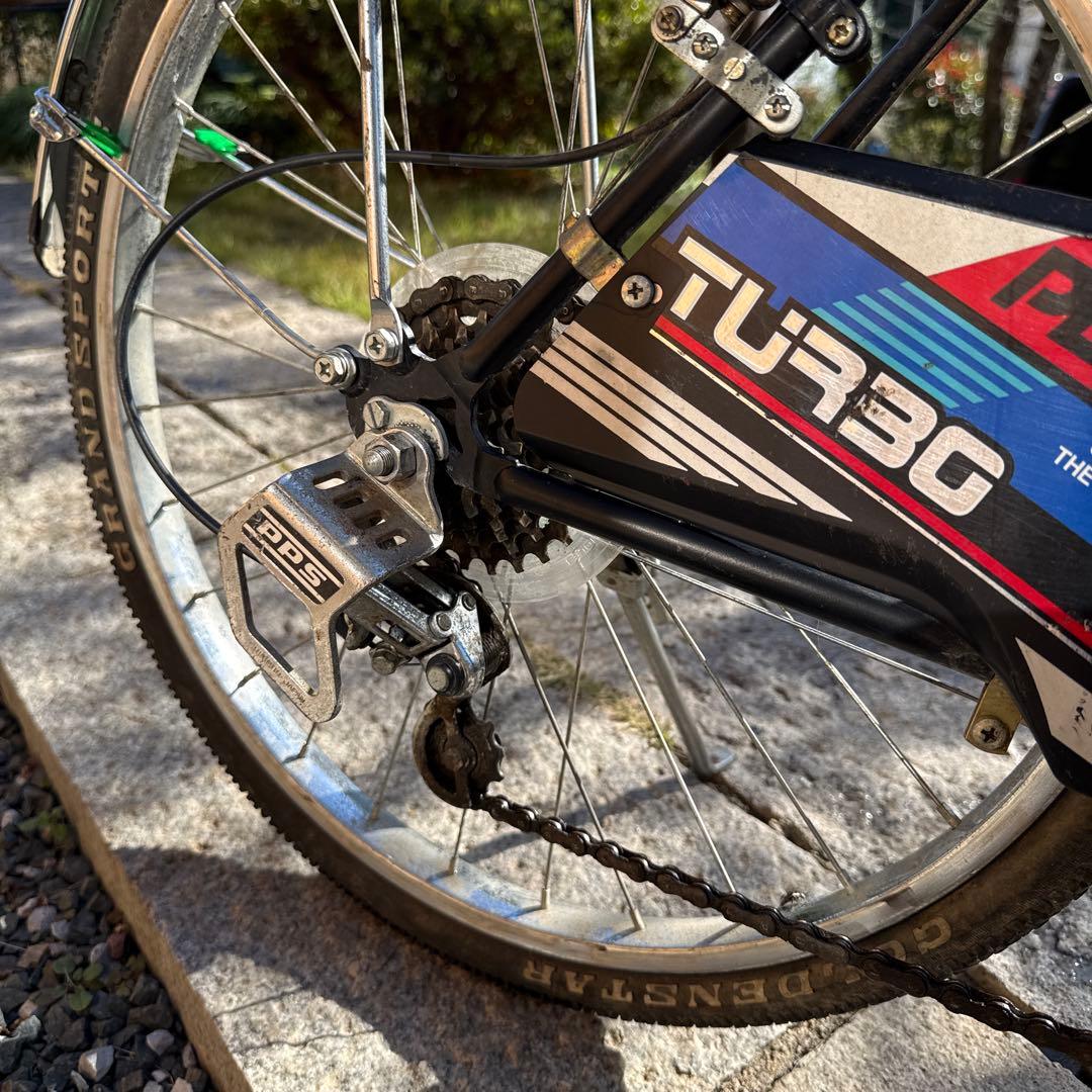 昭和レトロ自転車　当時物　20インチ　デコチャリベース車　ガレージ飾り時代自転車