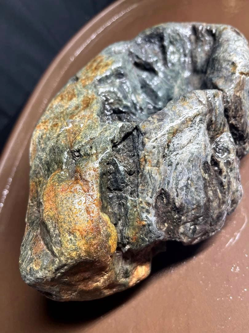 自然石 水石 アートピース 盆栽 朱泥 盆栽 水盤　花道　ミニチュア　4点まとめ