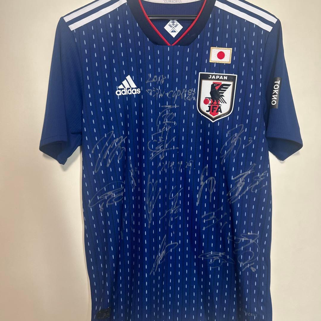 日本代表　ロシアワールドカップ　ユニフォーム　サイン入り