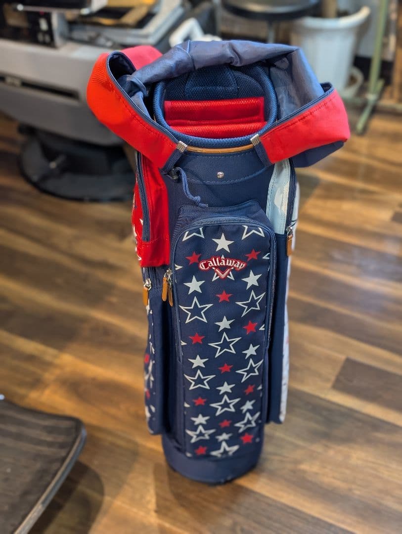 Callaway キャディバッグ 星柄 ネイビー/レッド