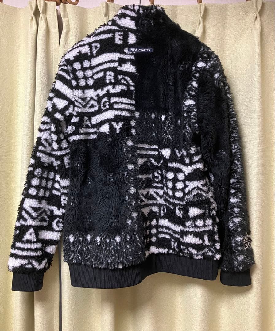 パーリーゲイツ　フリースジャケット 黒/白　サイズ５