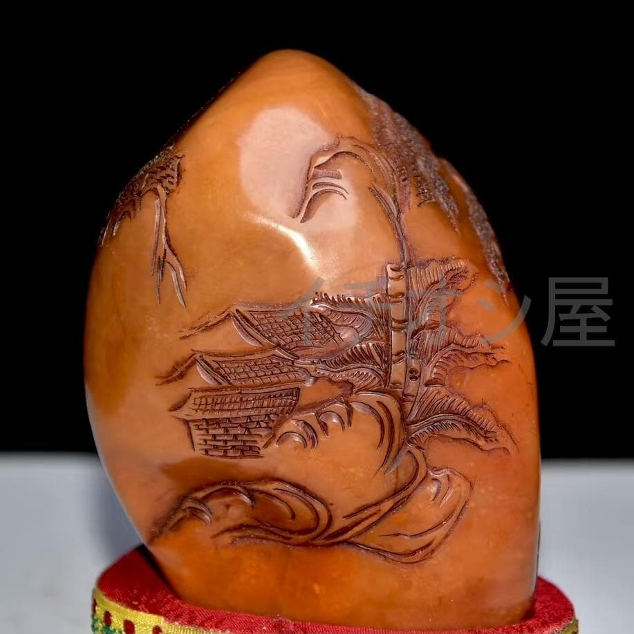 中国古美術 名家倉石銘 寿山芙蓉石彫 置物 共箱 極細工 古擺件 骨董品 時代物