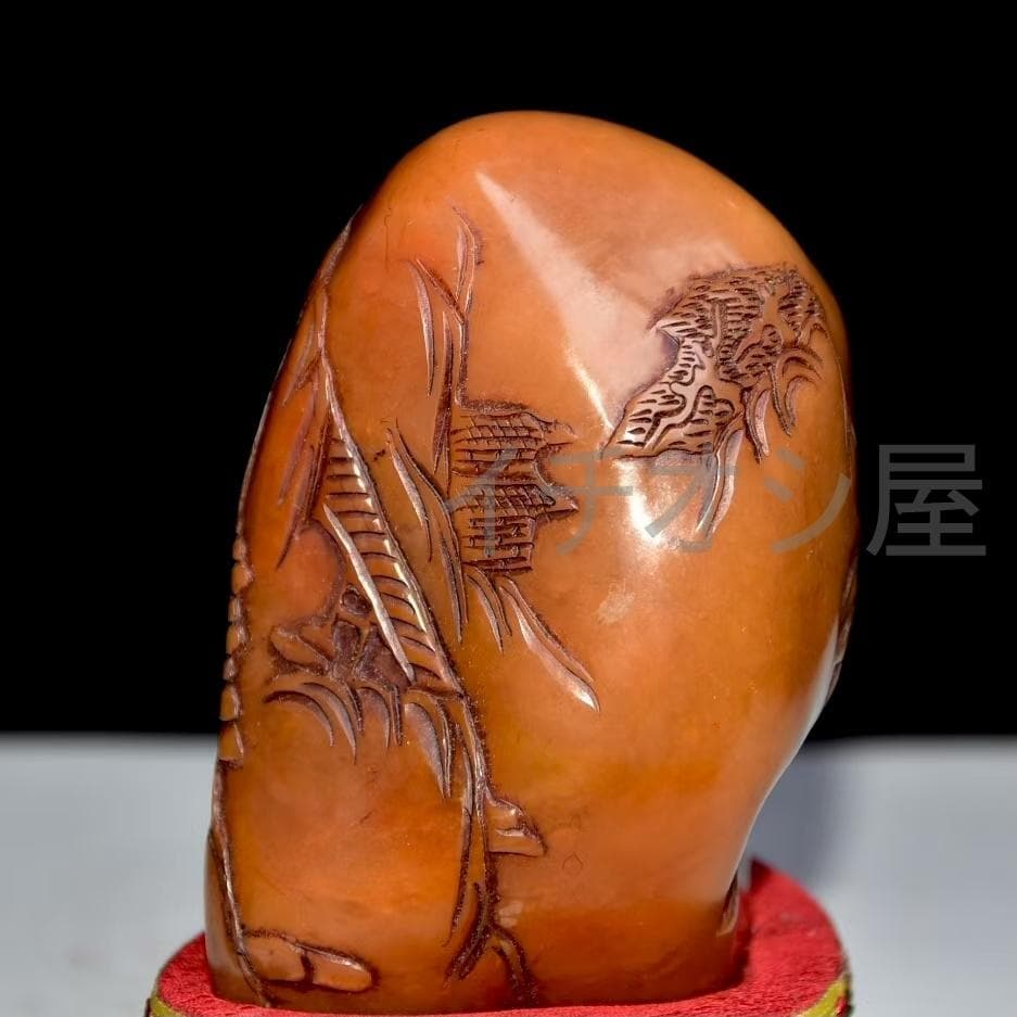 中国古美術 名家倉石銘 寿山芙蓉石彫 置物 共箱 極細工 古擺件 骨董品 時代物