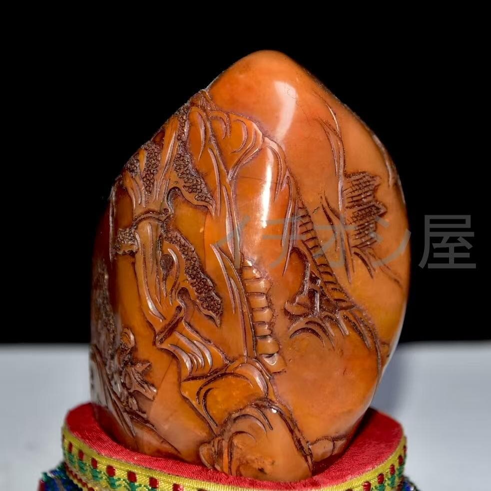 中国古美術 名家倉石銘 寿山芙蓉石彫 置物 共箱 極細工 古擺件 骨董品 時代物