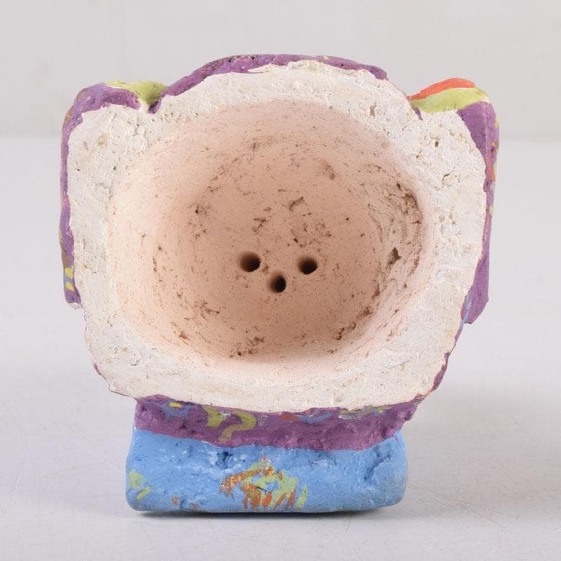 茶道具　色絵　御内裏様形　香合　在銘　時代箱　V　8455