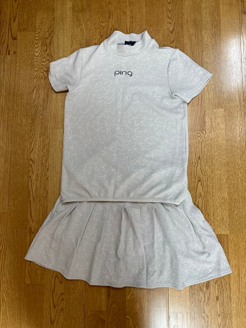 ping ピン　セットアップ　星柄　グレー