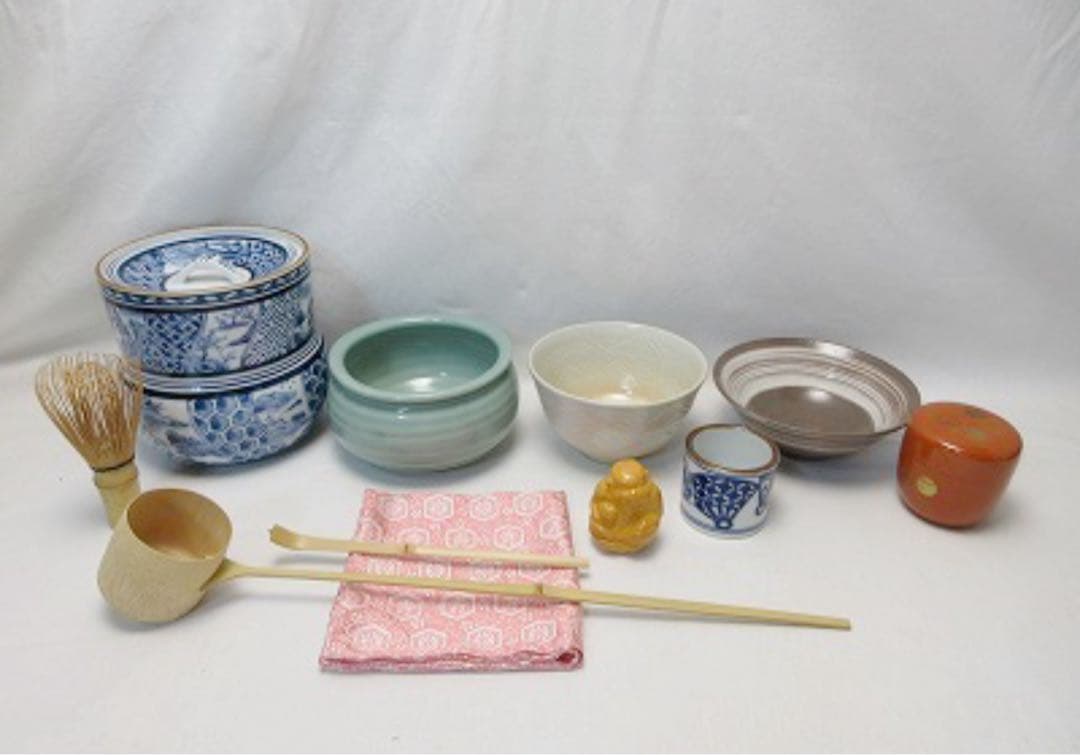 ほぼ未使用 茶道具 黒塗 短册箱 茶箱十二点セット 茶道具一式 持ち運び 野点