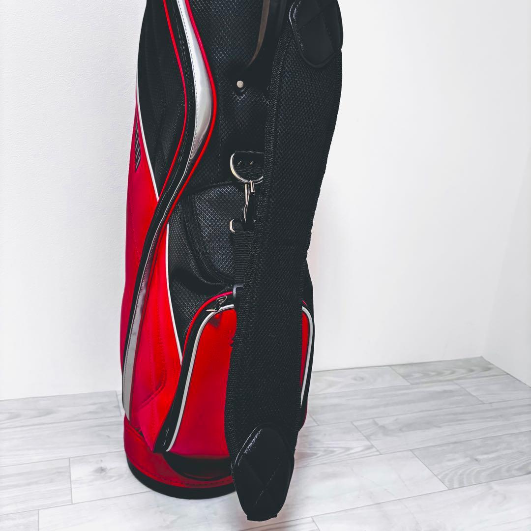 【美品】PUMA プーマ 軽量 キャディバック 赤/黒