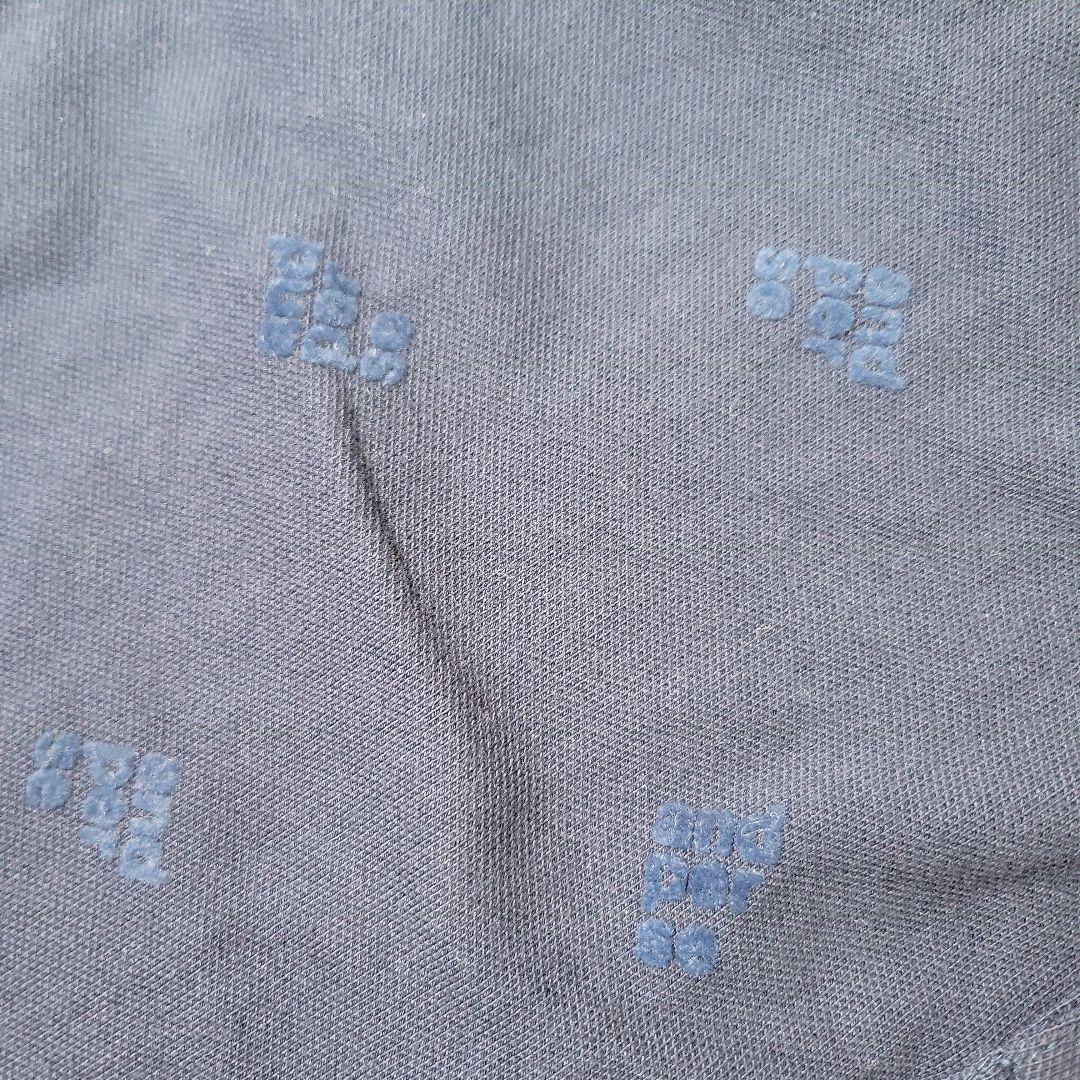 美品　and per se ネイビー 長袖ポロシャツ　LL　メンズ