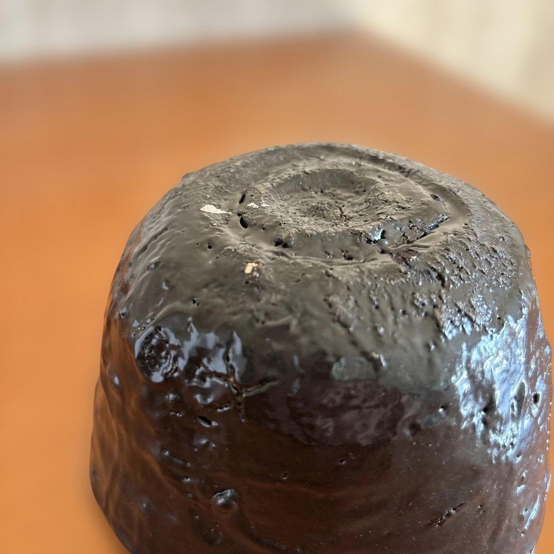 内田鋼一氏作品 黒色抹茶碗