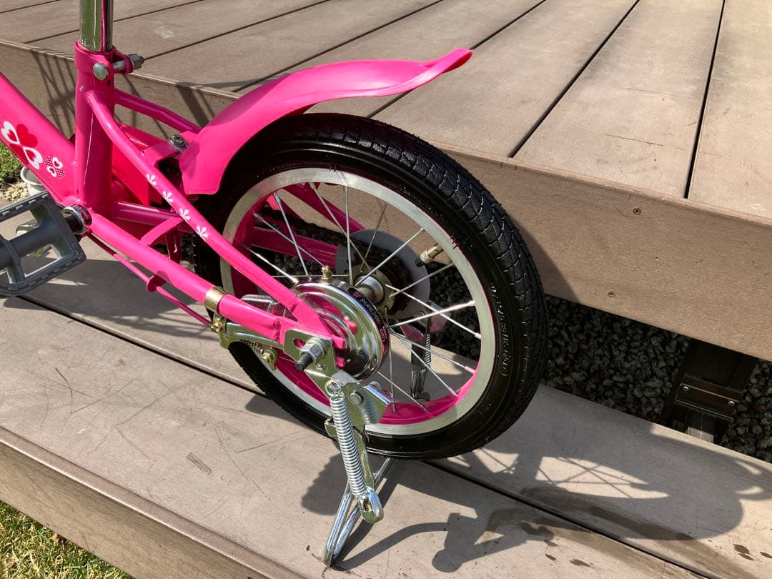 【引き取り限定 愛知】幼児用自転車 ピンク14インチ(補助輪付)