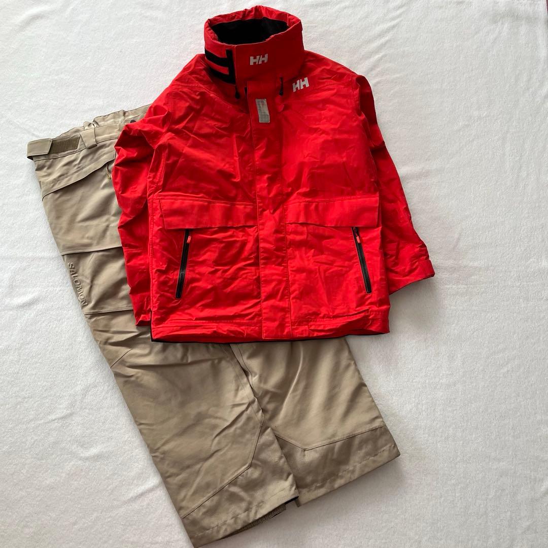 へリーハンセン オーシャンフレイジャケット サロモンパンツ スキー ボードウェア