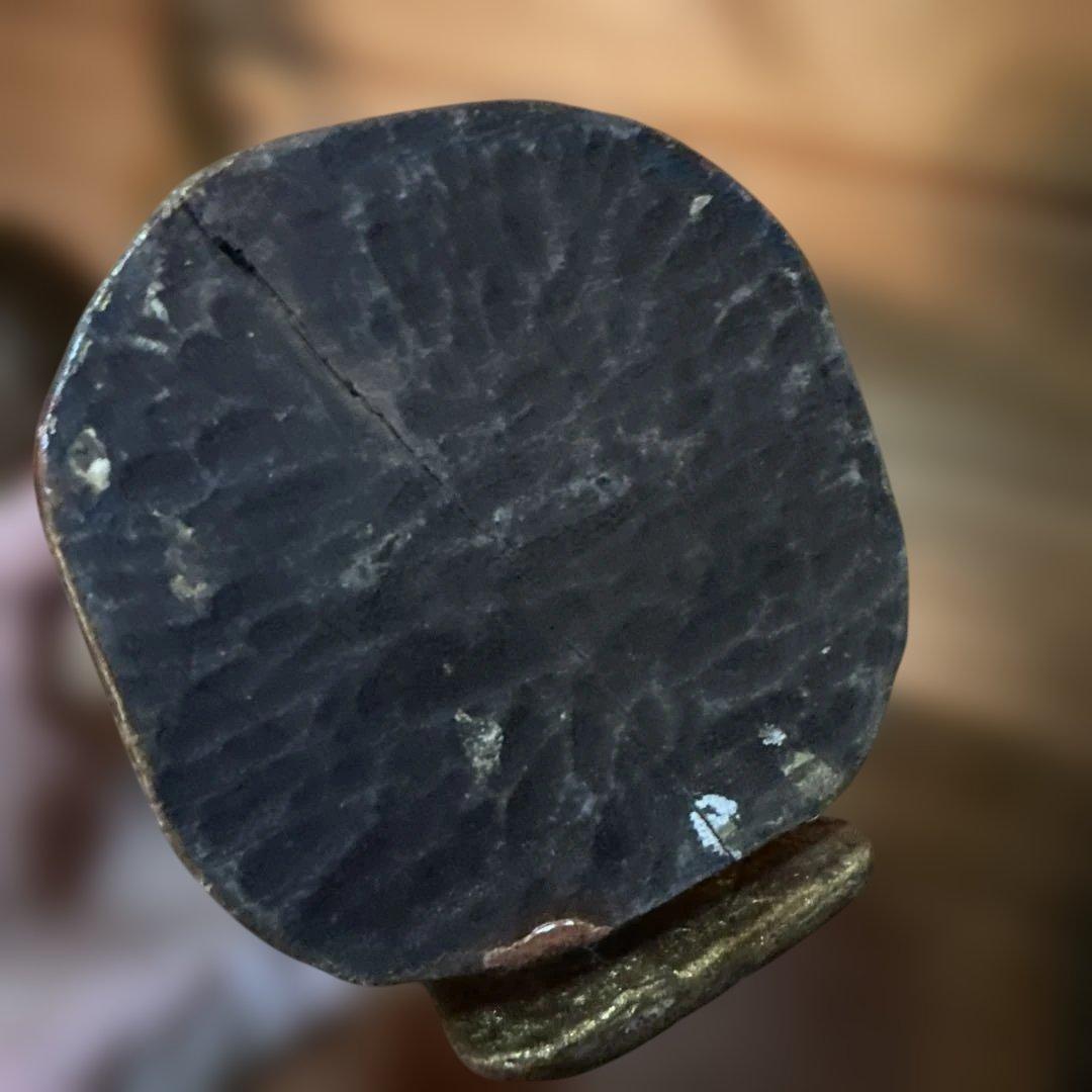 ヴィンテージ　木製 鳥の彫刻 ダークブラウン