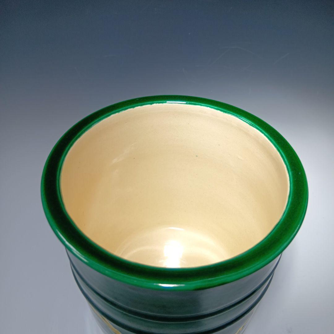 値下げ茶道具　端山造　青釉松葉皆具一式　 共箱　美品