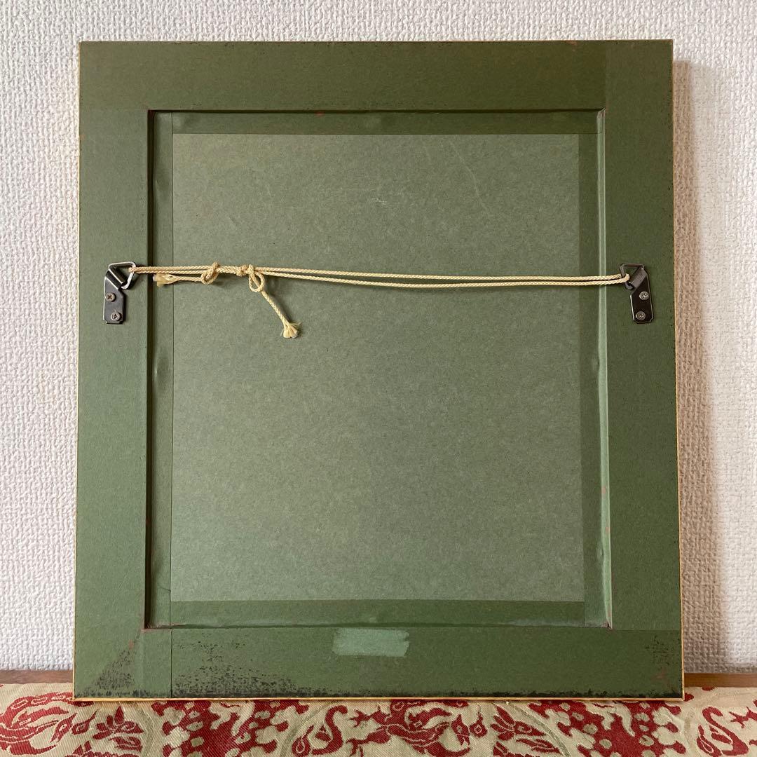 ＊額装五つ花＊額装３４cm×３１cm・画１８cm×１５cm・Meissen・美品