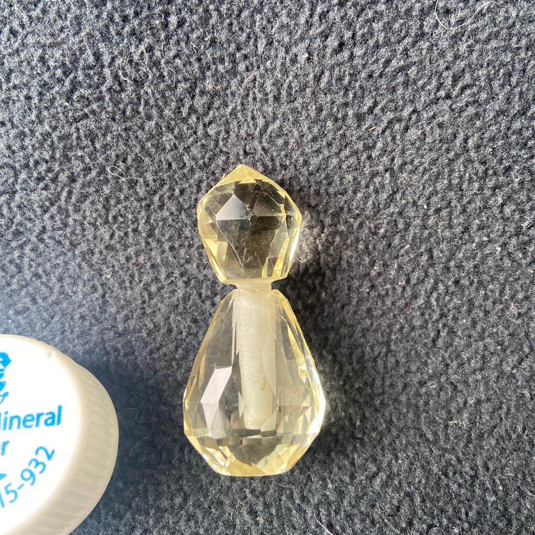 香水瓶 アンティーク 水晶黄