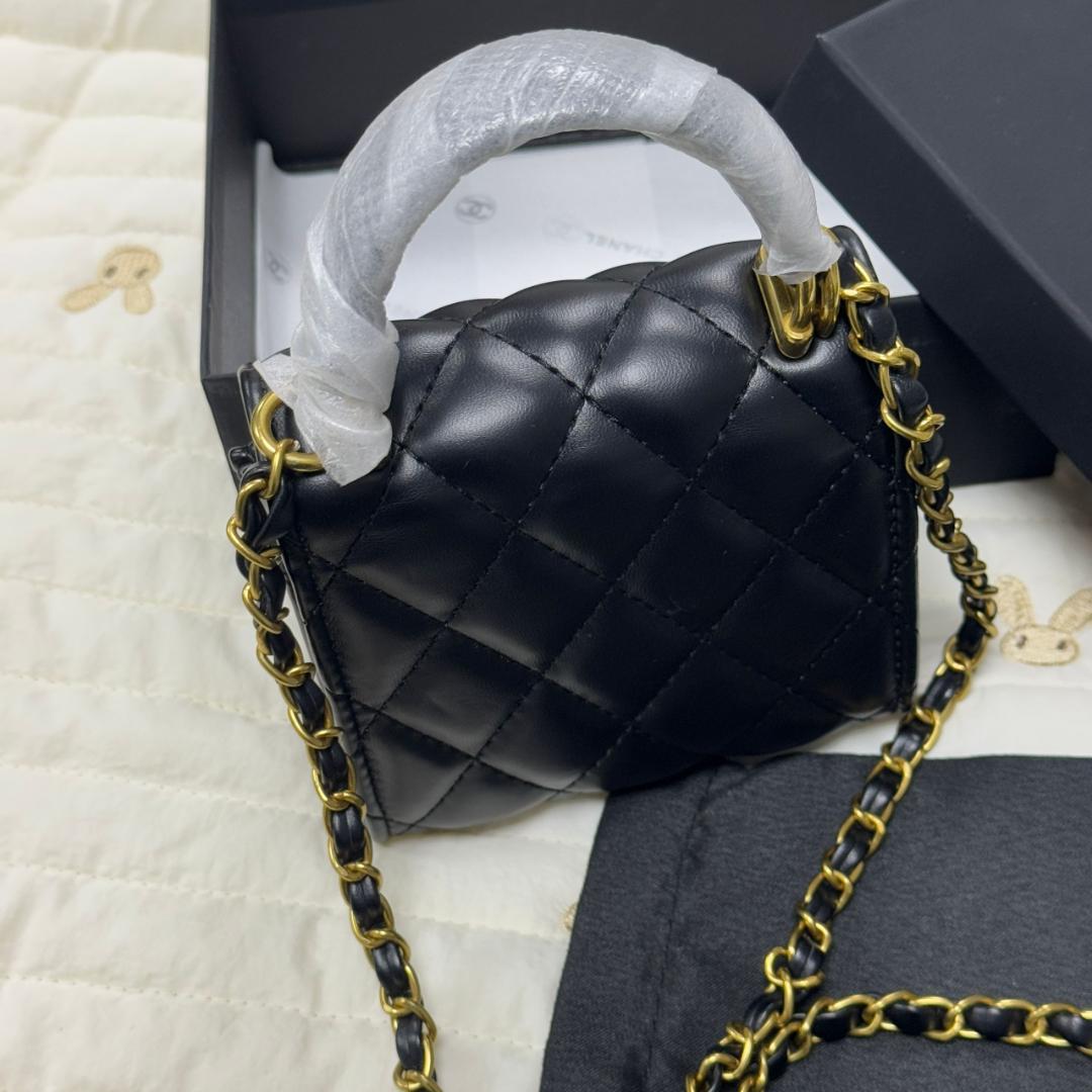 優雅 VIP顧客限定 ブラックレザーショルダーバッグ