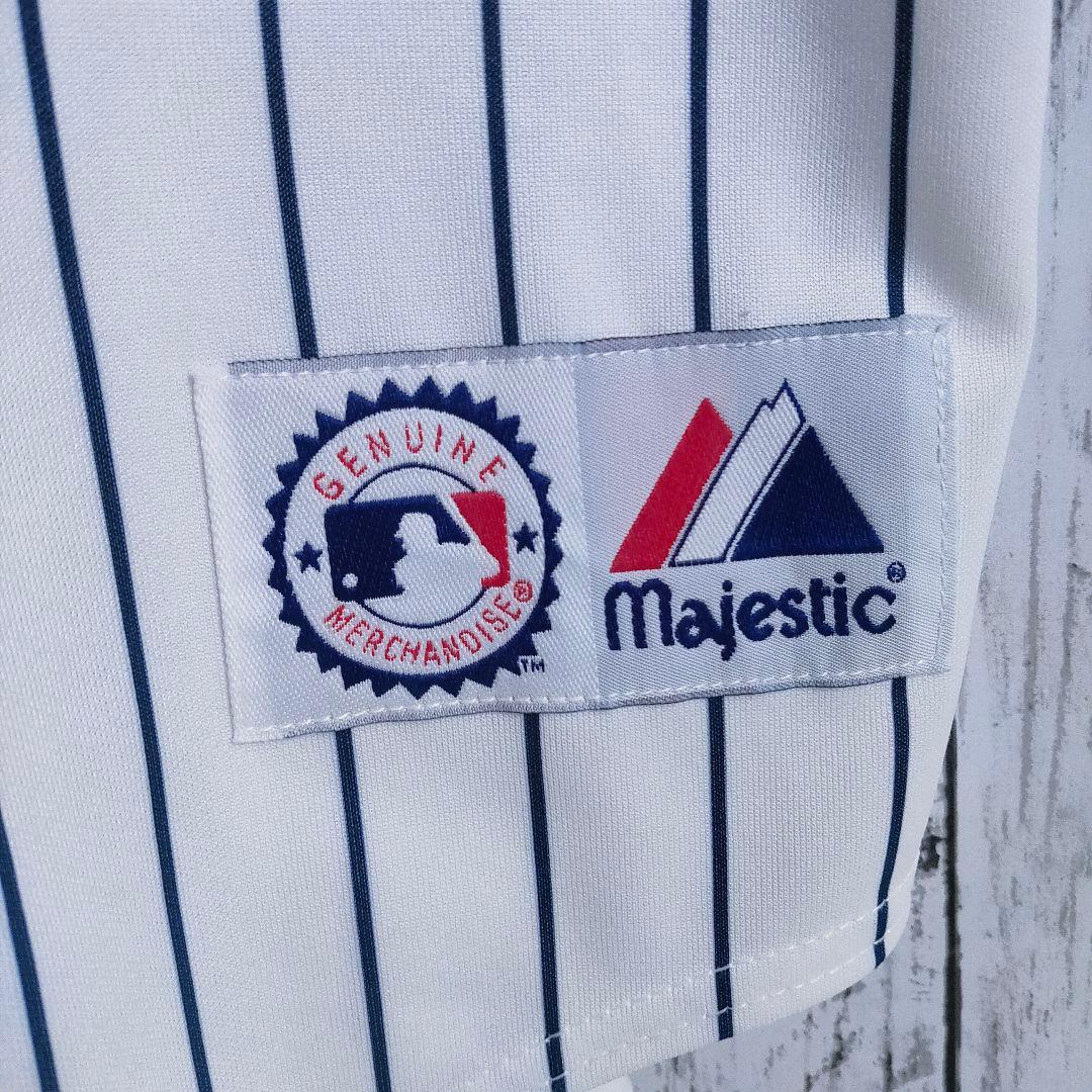 【MLB】 ニューヨーク・ヤンキース ゲームシャツ XL デレク・ジーター 白縞