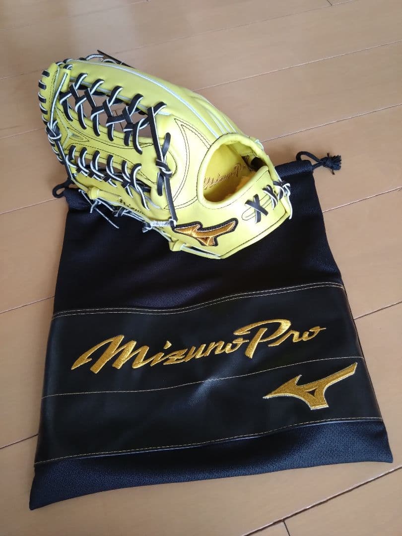 MizunoPro 硬式グラブ ナチュラルライム 外野手AXI型 サイズ18N