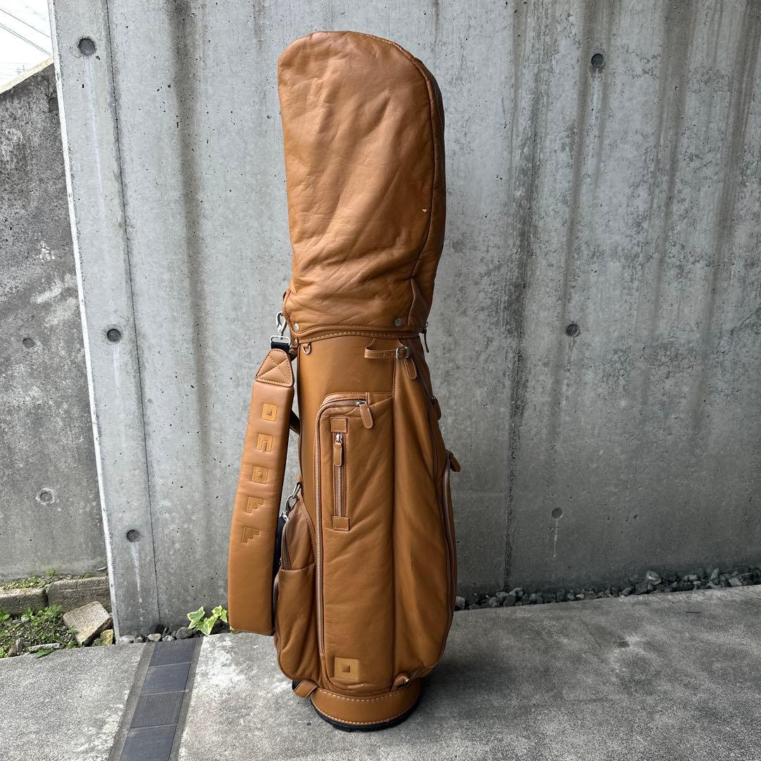 ONOFFブラウン レザー風 キャディバッグ　軽量