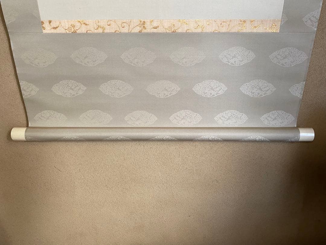 白鷺と花菖蒲の掛け軸