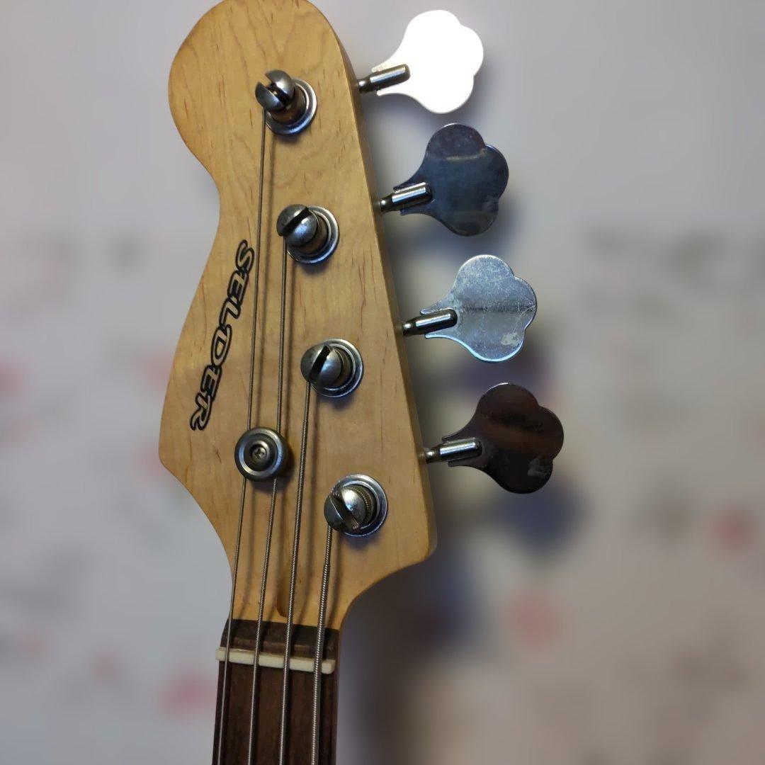 格安！左きき用 セルダーエレキベース、各種付属品付