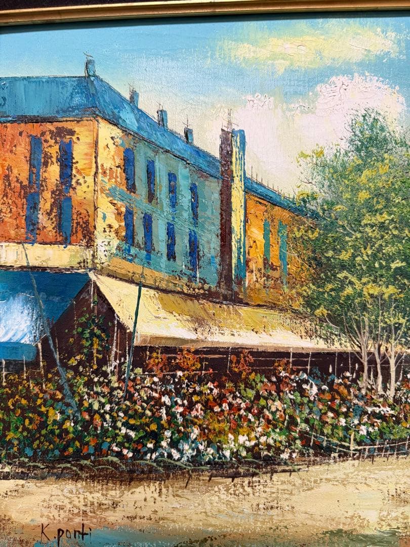 K. PINT 外国風景画　油彩画　インテリア　送料込み0912