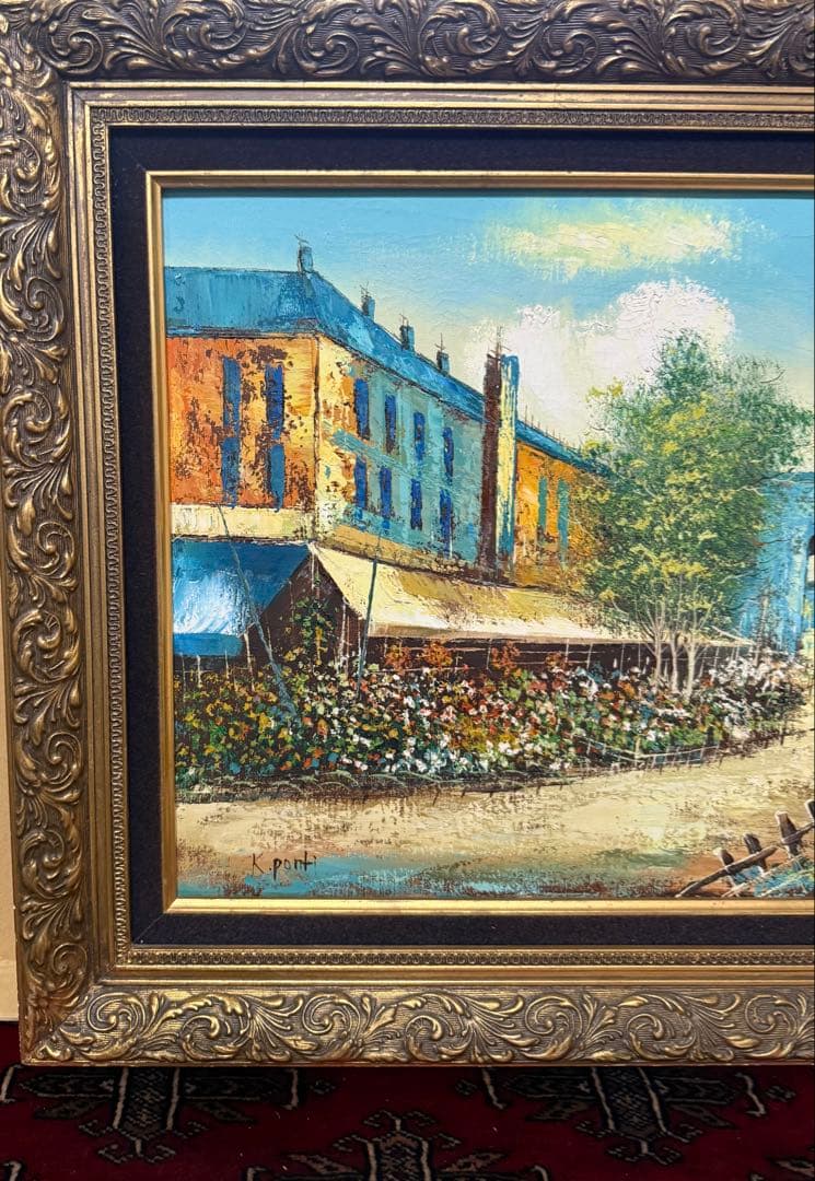 K. PINT 外国風景画　油彩画　インテリア　送料込み0912