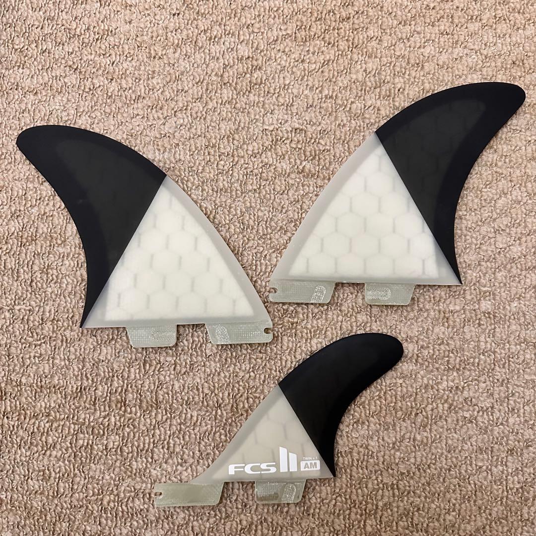 【XLサイズ】FCS II AM Twin +1 サーフボードフィン 3枚セット