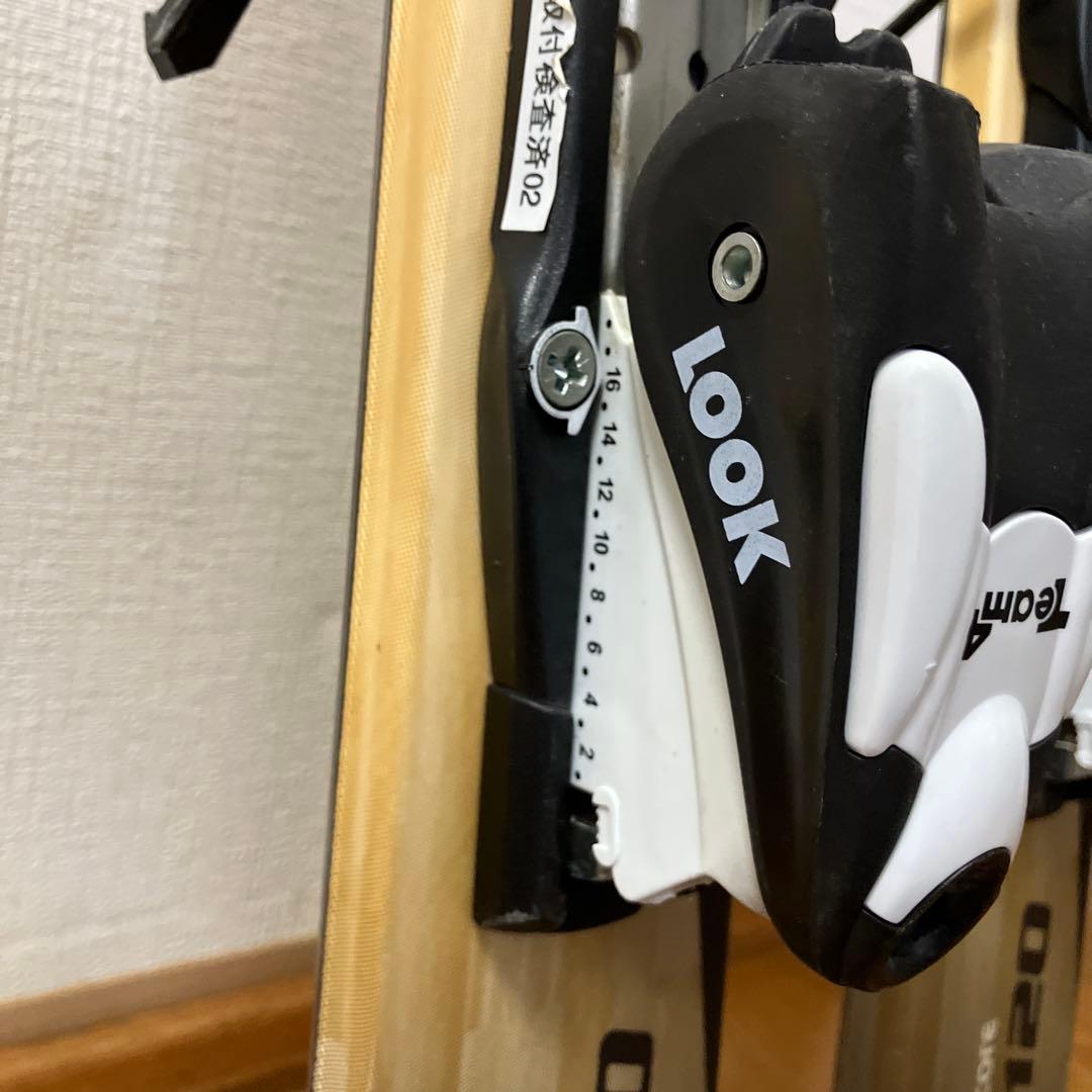 スキー板120 ビンディング、ストック付き　子供用