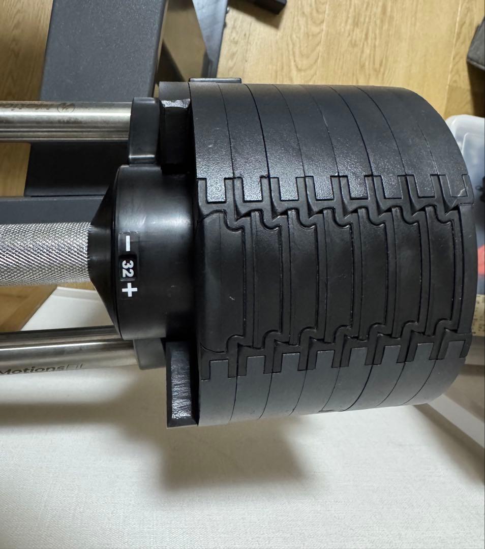 セット3/3フレックスベル可変式ダンベル32kg×2個 2kg刻み&専用スタンド