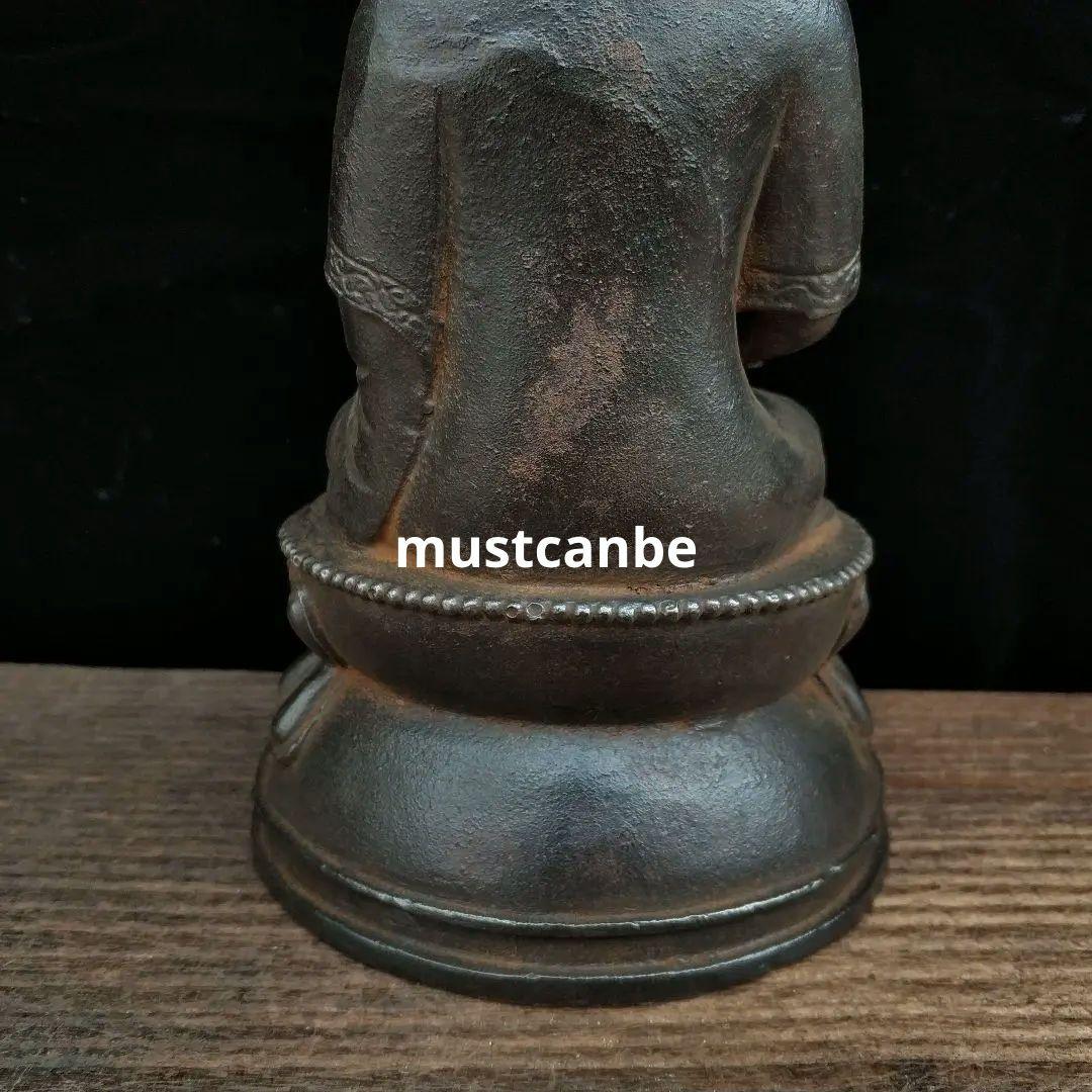 鉄器 仏像 釈迦仏坐像 彫刻 置物 開運 風水 工芸品