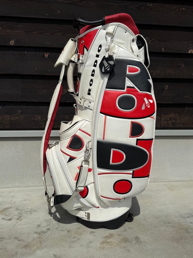 RODDIO キャディバッグ ホワイト/レッド/ブラック