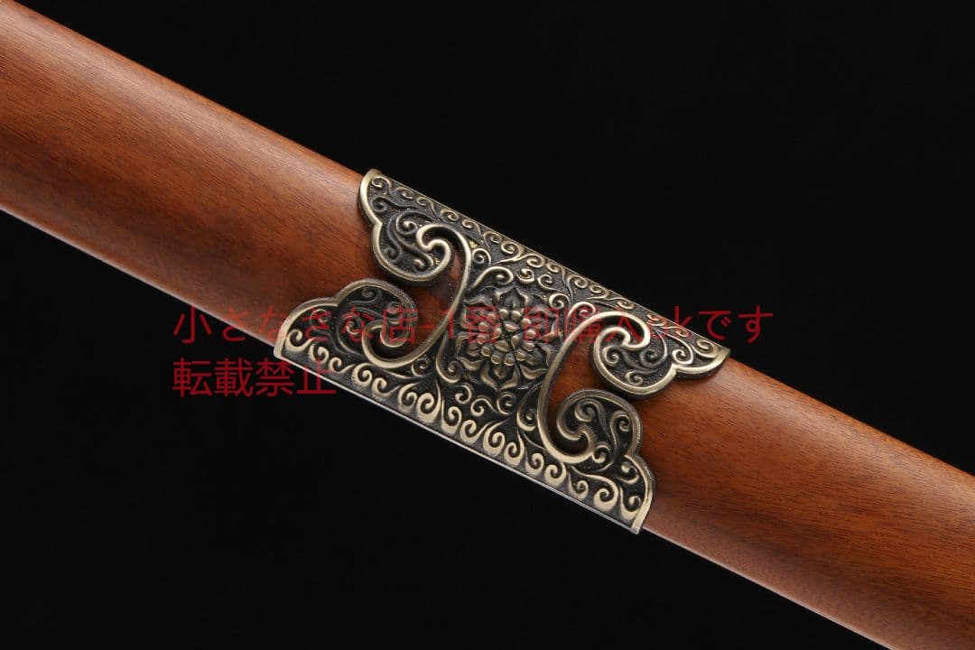 盛世唐横刀銅彫紫荊花 古兵器 武具 刀装具 日本刀 模造刀 居合刀