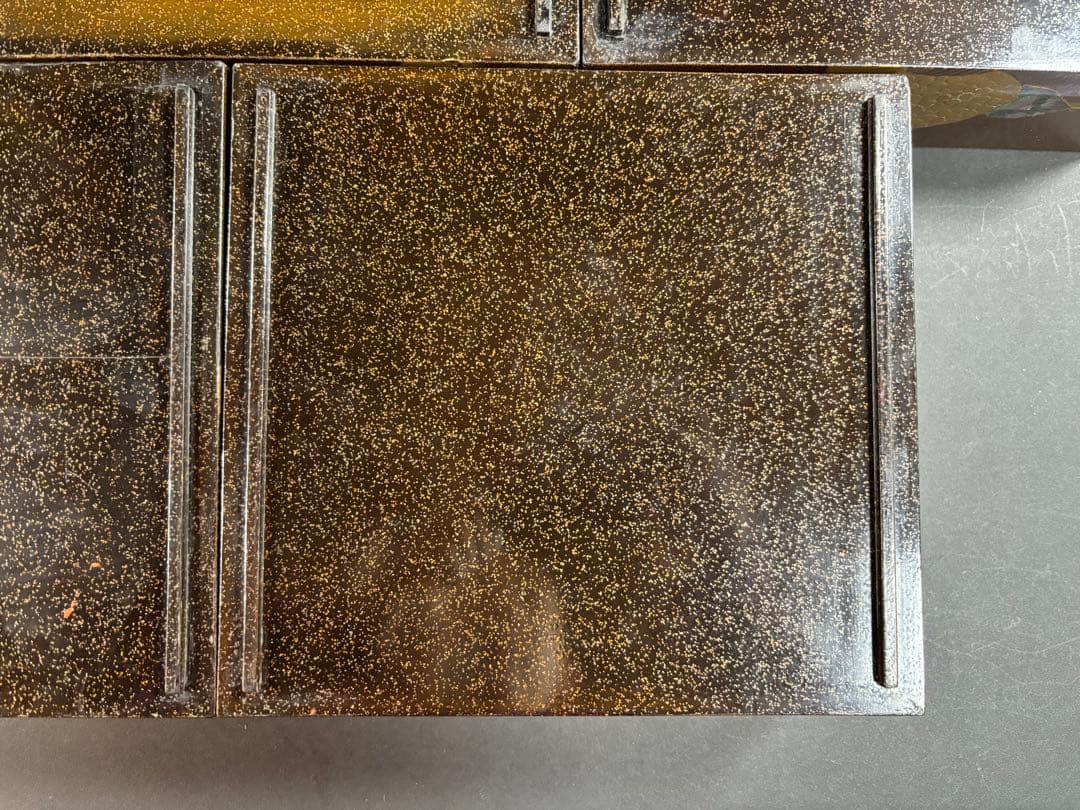 セール　輪島塗　極上　重箱　螺鈿　蝶　紫陽花　梨地　蒔絵　漆器