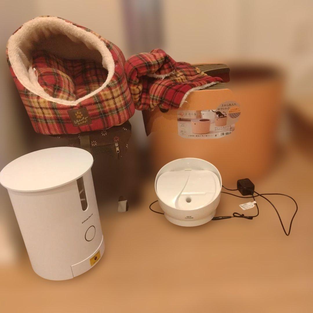 猫　自動給餌器　キャリーケース　トイレ　セット