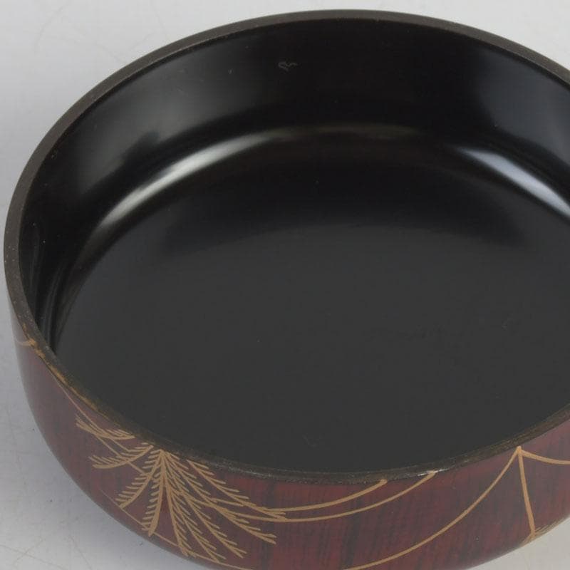 茶道具　田中宗凌作　欅溜塗　螺鈿装飾　虫に秋草蒔絵　中棗　共箱　V　9773