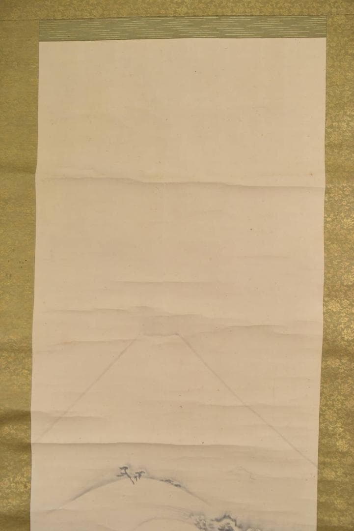 【模写】橋本雅邦/雪中富士山図/掛軸/名家伝来/AA-598