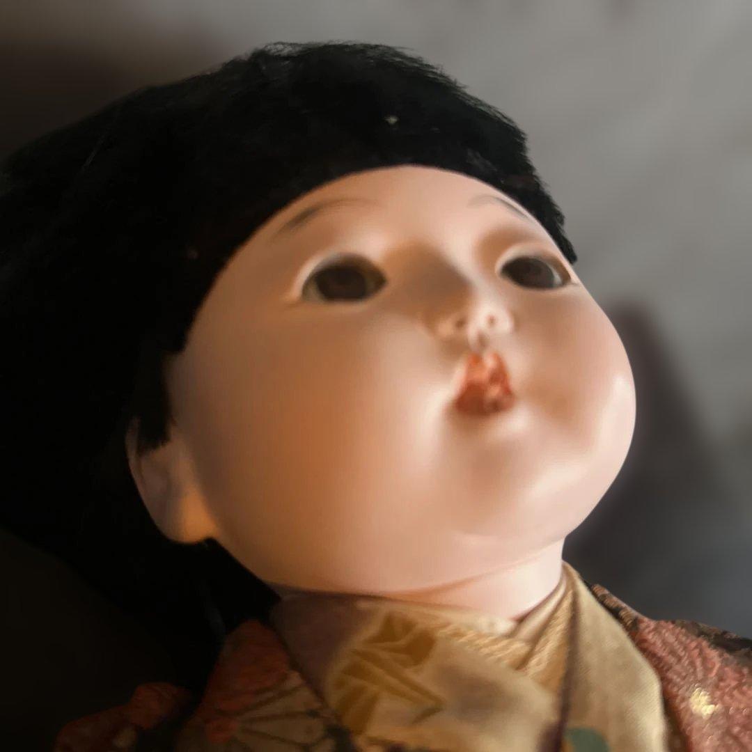 陶器製日本人形 約30cm 和服