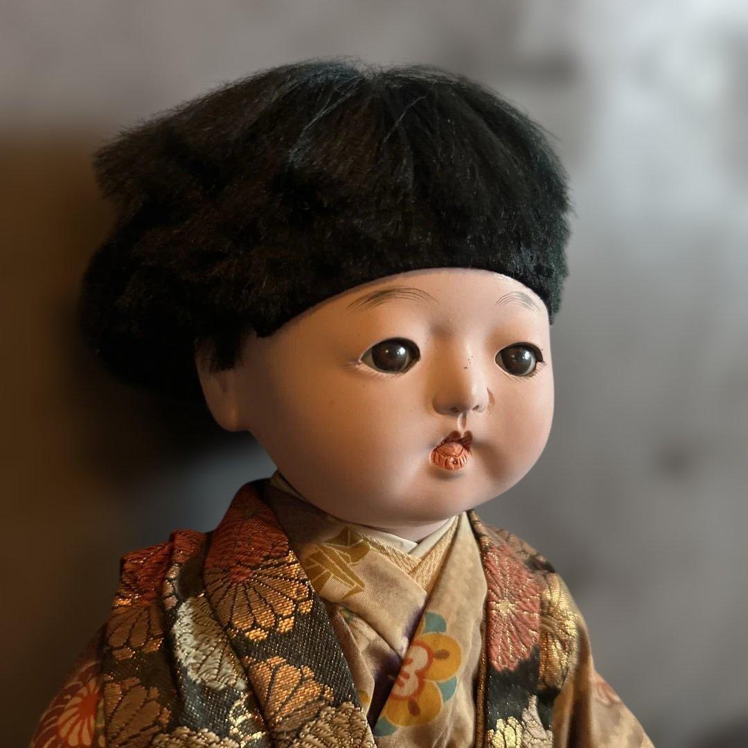 陶器製日本人形 約30cm 和服