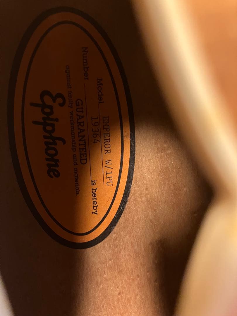 Epiphone Emperor W/PU ナチュラル　年式不明