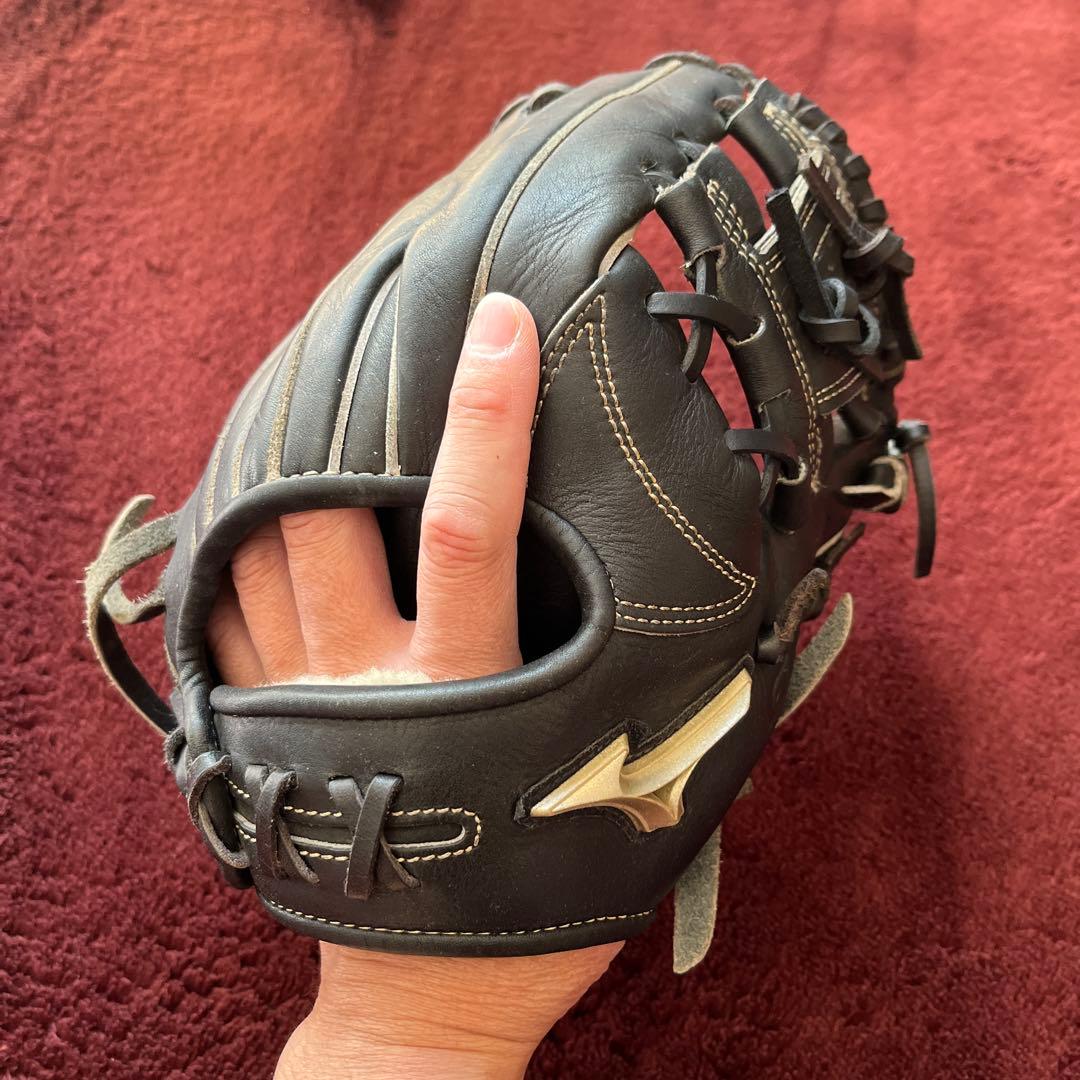 Mizuno 硬式野球グローブ 黒　グローバルエリート