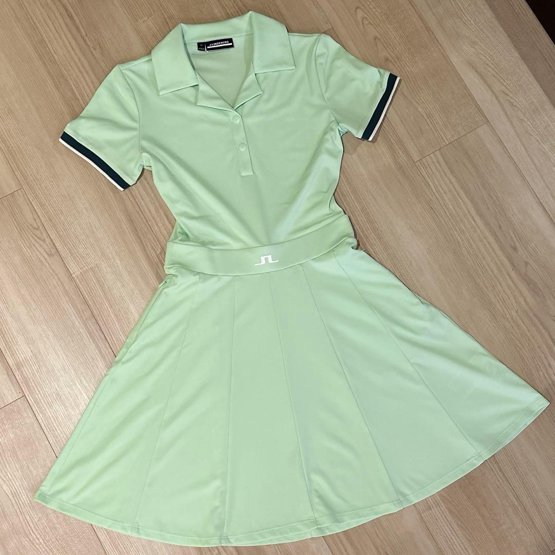 【超美品】ジェイリンドバーグワンピース　ミントグリーン　XS インナーパンツ付き