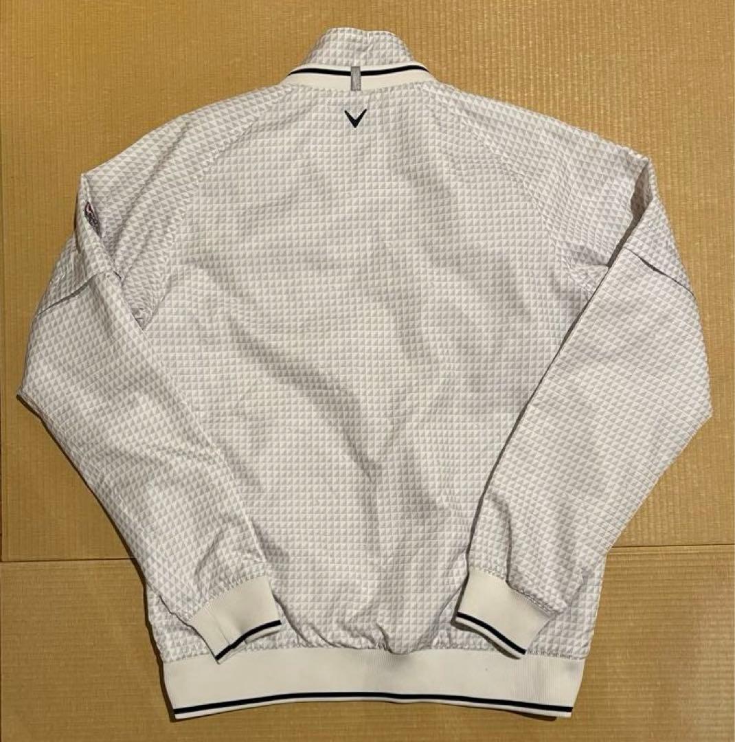 キャロウェイ 4WAY スニード ワッペン ホワイト×グレー プルオーバー L