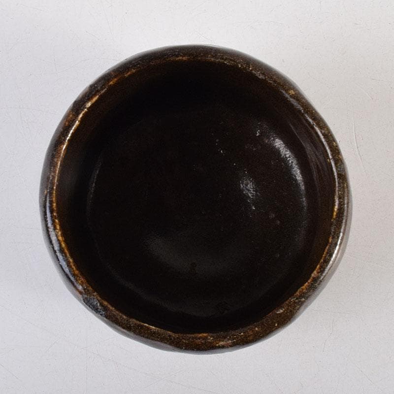 茶道具　瀬戸焼　瀬戸黒茶碗　時代箱　M　R8848