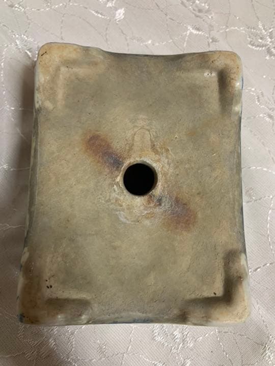 中国鉢　青花模様　長方